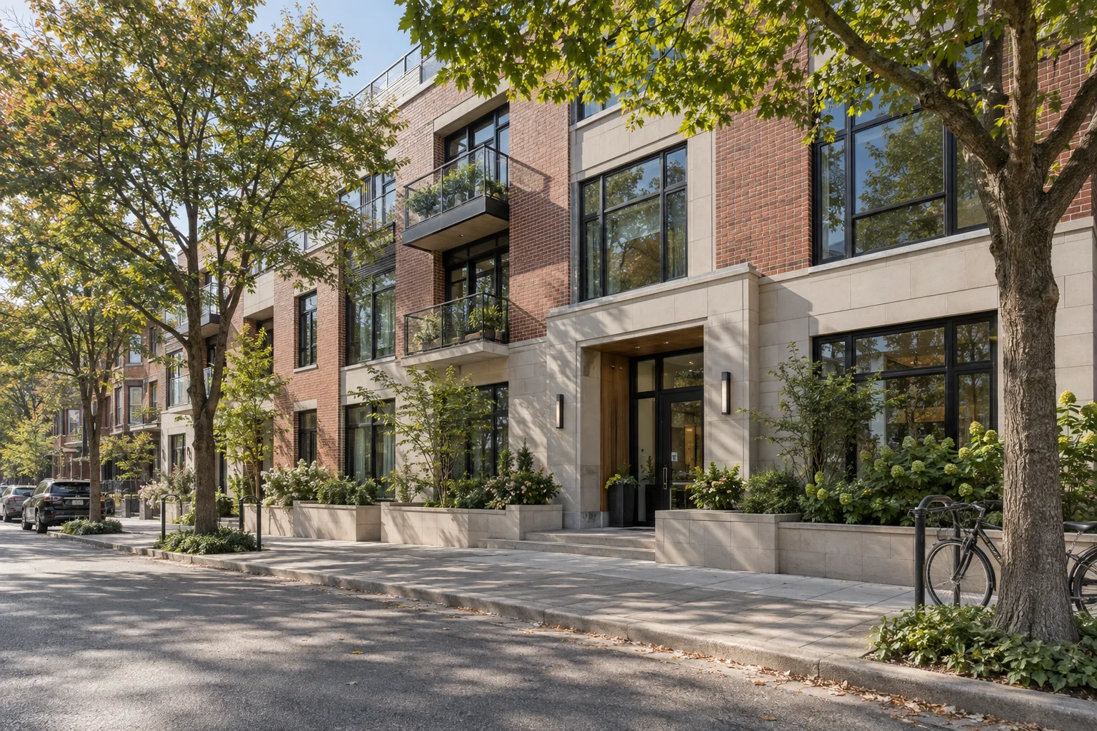 Generated illustrative view for Leslieville Courtyard; not a photograph of a listing