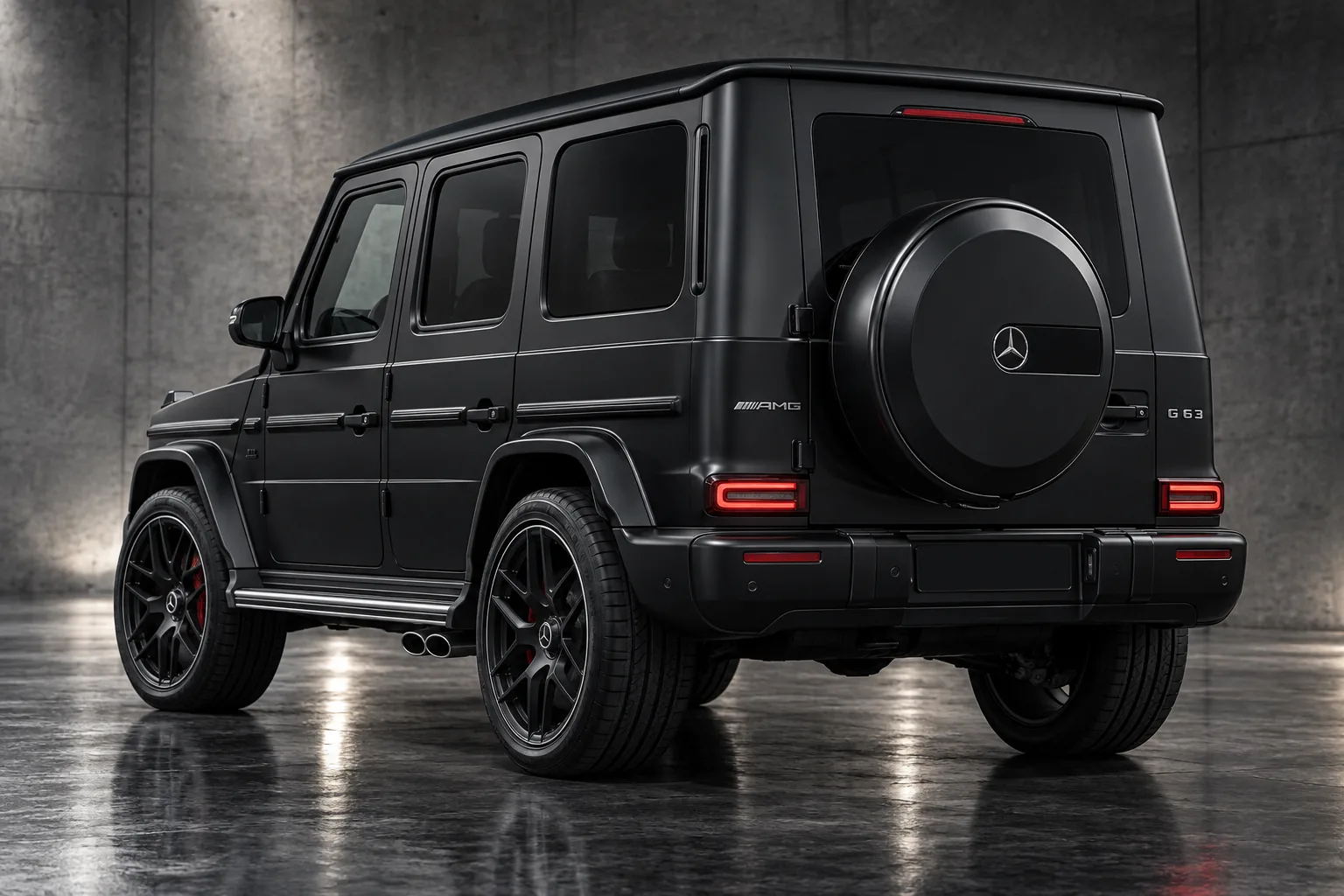 Illustrative rear three-quarter view of a 2024 Mercedes-AMG G 63