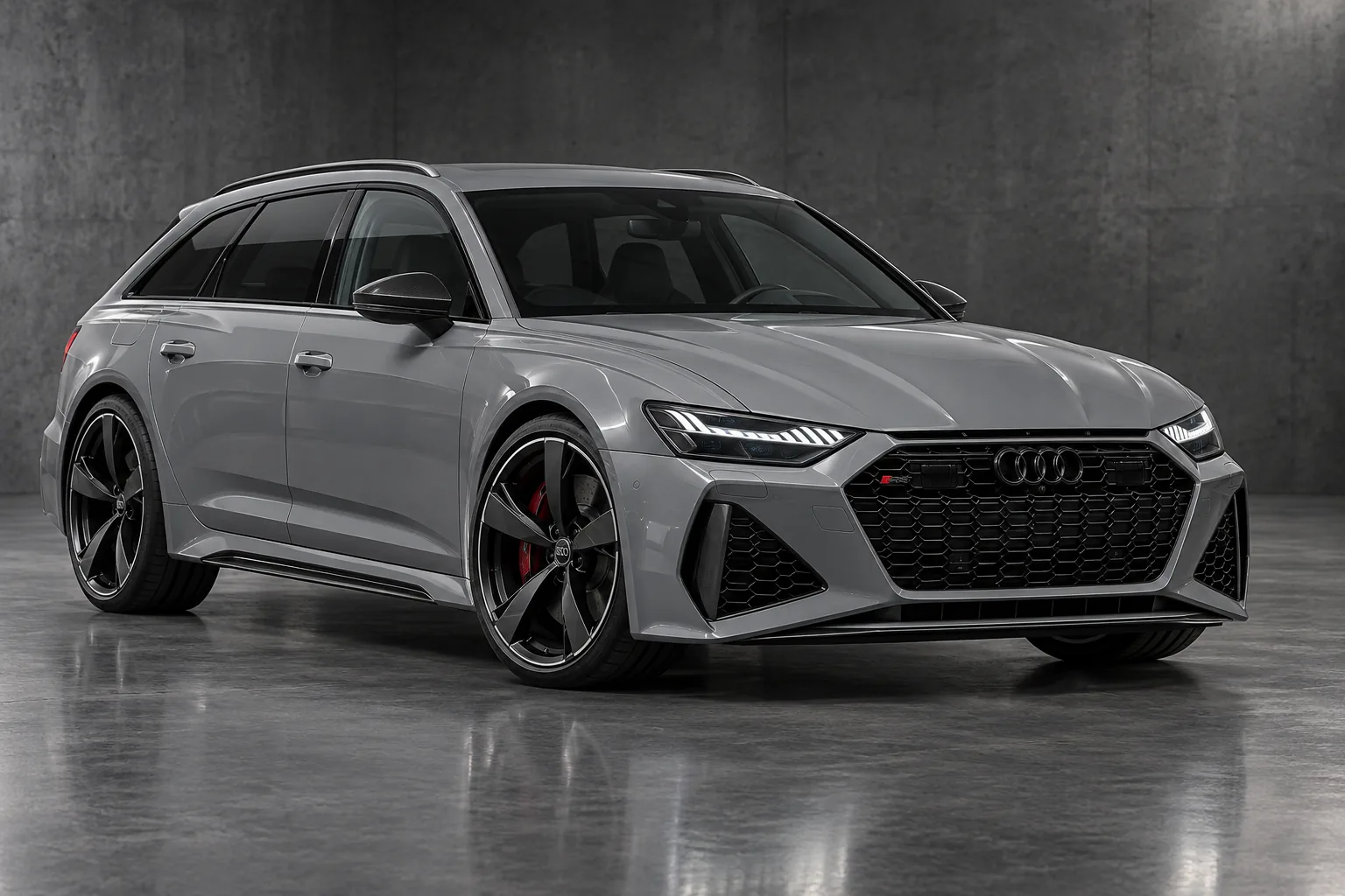 Illustrative front three-quarter view of a 2025 Audi RS6 Avant Performance